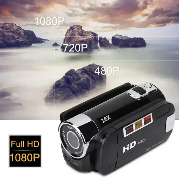 1080P Full HD Digital Camera 270° Rotation DV Video Recorder 2.7inch Touch Screen Digital Camcorder 16X Digital Zoom CMOS Sensor - Image 3