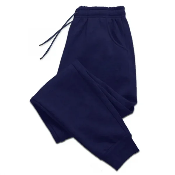 Men's Sweatpants Spring Autumn Fleece Pants Sport Gym Long Pants Casual Drawstring Pockets Trousers Oversize Sweatpants For Men - Image 4