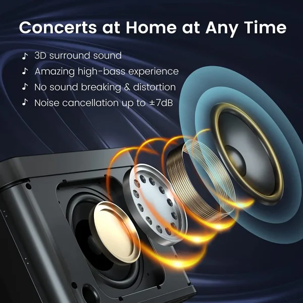 203 Portable Karaoke Bluetooth Speakers with Wireless Microphone Sound Effect Adjustment Large Capacity Battery Home Party Stree - Image 2