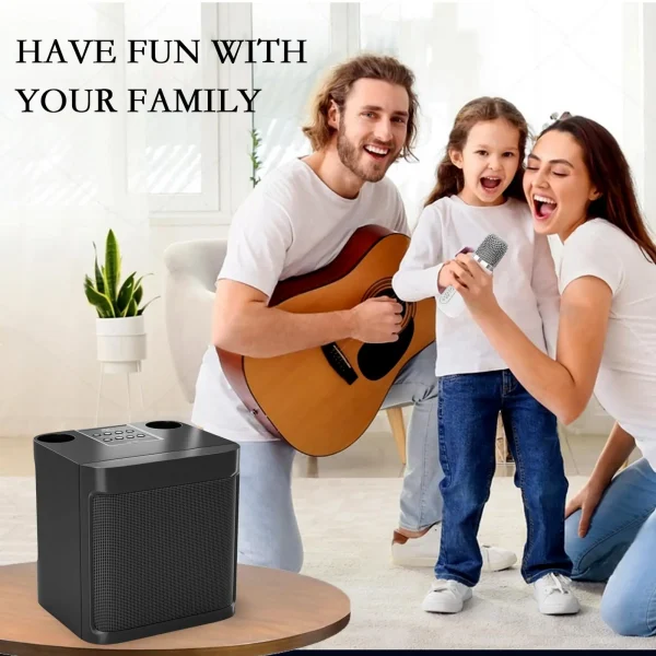 203 Portable Karaoke Bluetooth Speakers with Wireless Microphone Sound Effect Adjustment Large Capacity Battery Home Party Stree - Image 5